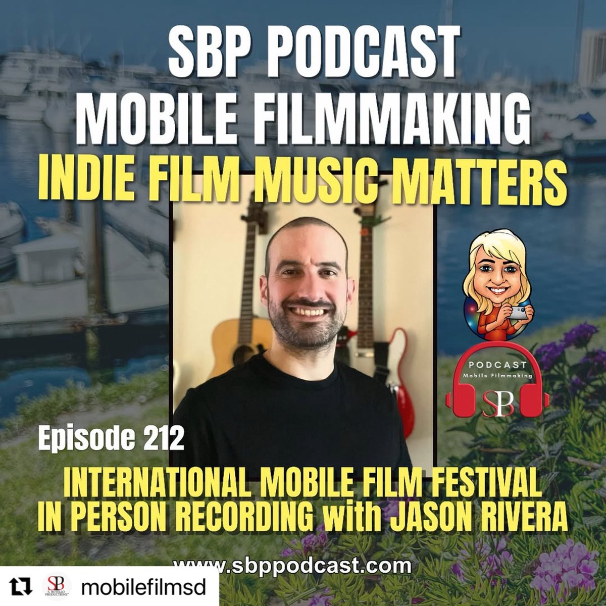 Jason Rivera (@jrivera_music) on Twitter photo It was an honor to be a part of this podcast episode and a part of the amazing <a href="/mobilfilmfest/">InternationalMobileFilmFestival</a> . There is no film festival like it! Thank you for having me Susy!
mobilefilmmaking.podbean.com/e/indie-film-m…
#mobilefilmmaking #musicforfilm #InternationalMobileFilmFestival #mobilefilmSD #losangeles It was an honor to be a part of this podcast episode and a part of the amazing <a href="/mobilfilmfest/">InternationalMobileFilmFestival</a> . There is no film festival like it! Thank you for having me Susy!
mobilefilmmaking.podbean.com/e/indie-film-m…
#mobilefilmmaking #musicforfilm #InternationalMobileFilmFestival #mobilefilmSD #losangeles