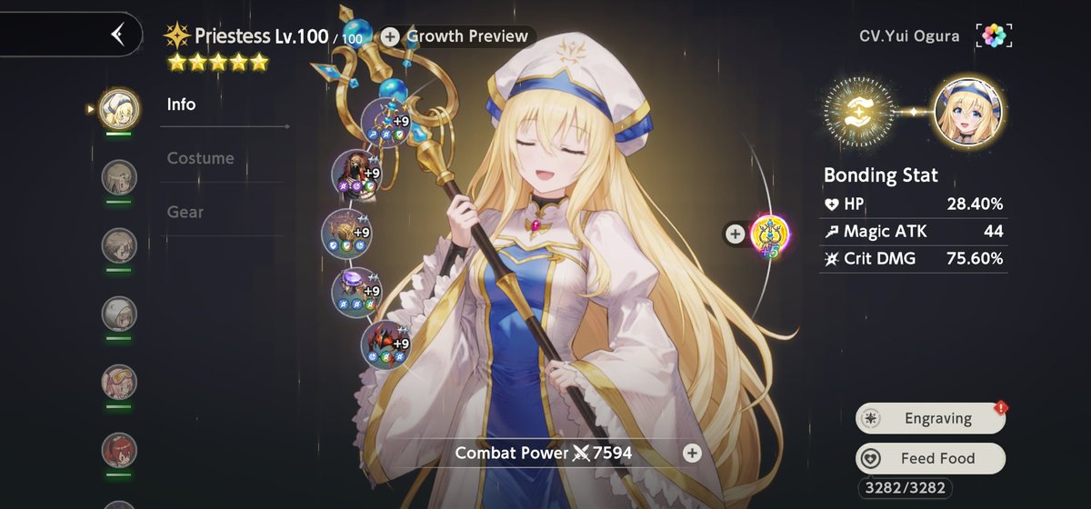 alpheriakronos's tweet photo. @BROWNDUST2_EN Priestess team! 
UID: 10999788
#BrownDust2 #GoblinSlayer https://t.co/1Ci4AjHq0R