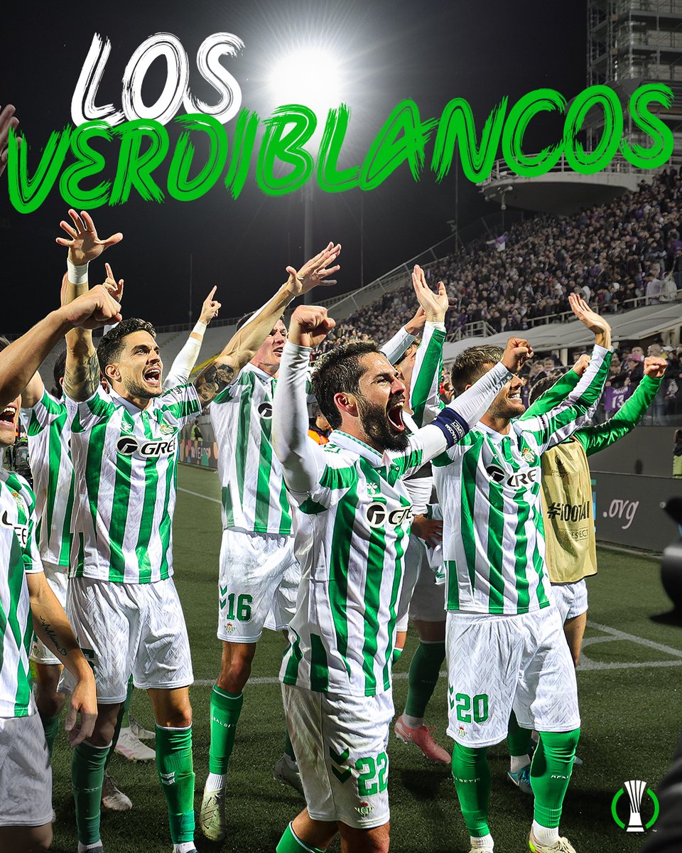 The first Spanish team to reach the Conference League final 💚

#UECL | <a href="/RealBetis/">Real Betis Balompié 🌴💚</a>