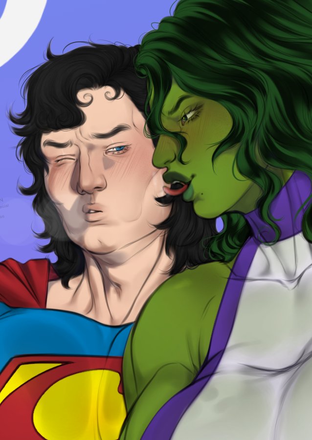 Comm fo @ stonotone.bsky.social (bluesky)Thanks for the request! I loved drawing these two, I didn't know Superman would look so hot as a mullet, you opened my eyes xD, anyway, only superman can handle she-hulk's muscular body😳
#superman #shehulk #commissionrequest #commission