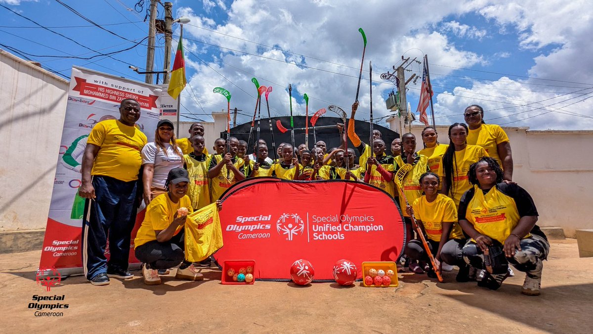 Special Olympics Cameroon (@so_cameroon) on Twitter photo To reduce bullying and exclusion in schools, 25 students of @timelyperformance was trained on Floorball as part of the UCS project supported by His Highness SHEIKH MOHAMMED BIN ZAYED AL NAHYAN.
#InclusionRevolution
<a href="/SO_Africa/">Special Olympics Africa Region</a> <a href="/SpecialOlympics/">Special Olympics</a> <a href="/USEmbYaounde/">U.S. Embassy Yaounde</a> To reduce bullying and exclusion in schools, 25 students of @timelyperformance was trained on Floorball as part of the UCS project supported by His Highness SHEIKH MOHAMMED BIN ZAYED AL NAHYAN.
#InclusionRevolution
<a href="/SO_Africa/">Special Olympics Africa Region</a> <a href="/SpecialOlympics/">Special Olympics</a> <a href="/USEmbYaounde/">U.S. Embassy Yaounde</a>