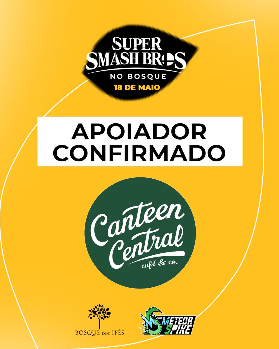MeteorSpike's tweet image. Apoio confirmado da Canteen Central para o Super Smash no Bosque! Vai ter brinde da cafeteria para TODOS OS INSCRITOS e um presente especial para o 1º lugar!

Inscreva-se para o torneio pelo link da bio ✍️