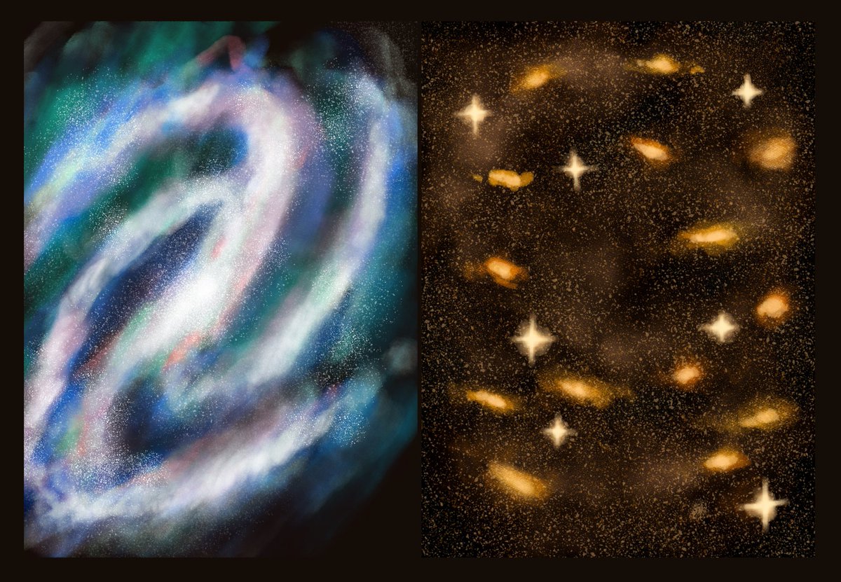 ST4ROFM0URNING's tweet image. Art from an astronomy project I think my astronomy teacher is trying to be the death of me