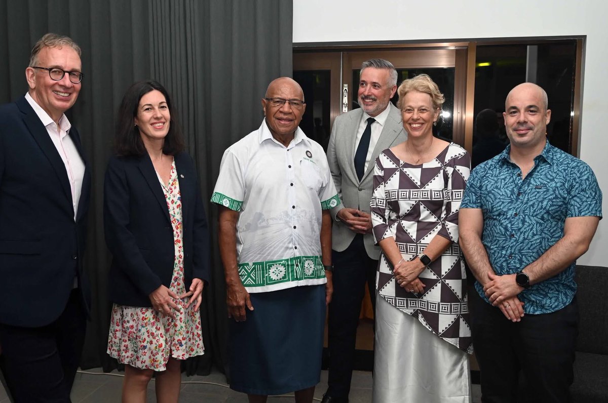 Julie Le Saos (@julielesaos) on Twitter photo Last night, <a href="/EUPasifika/">EU Pacific ๐ช๐บ</a> <a href="/BPlinkert/">Beate Plinkert</a> held a #EuropeDay ๐ช๐บreception, with the Hon. Prime Minister <a href="/FijianPM/">Prime Minister Sitiveni Rabuka</a> and my colleagues ambassadors from Germany ๐ฉ๐ช <a href="/AndreasProthma1/">Andreas Prothmann</a> and the Netherlands ๐ณ๐ฑ <a href="/ArdvanderVorst/">Ard van der Vorst๐ณ๐ฑ๐บ๐ฆ</a>.
Happy #EuropeDay from Suva! ๐ซ๐ท๐ช๐บ Last night, <a href="/EUPasifika/">EU Pacific ๐ช๐บ</a> <a href="/BPlinkert/">Beate Plinkert</a> held a #EuropeDay ๐ช๐บreception, with the Hon. Prime Minister <a href="/FijianPM/">Prime Minister Sitiveni Rabuka</a> and my colleagues ambassadors from Germany ๐ฉ๐ช <a href="/AndreasProthma1/">Andreas Prothmann</a> and the Netherlands ๐ณ๐ฑ <a href="/ArdvanderVorst/">Ard van der Vorst๐ณ๐ฑ๐บ๐ฆ</a>.
Happy #EuropeDay from Suva! ๐ซ๐ท๐ช๐บ