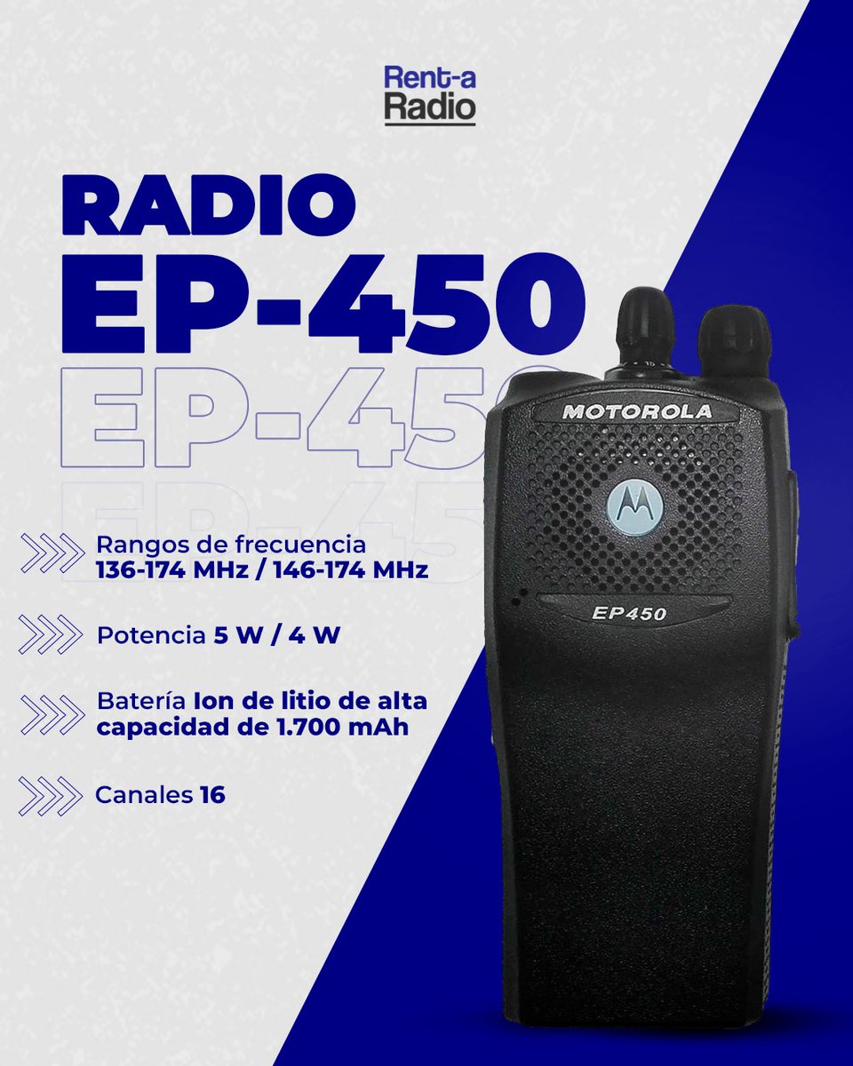 ⚡️Motorola EP-450

👉Tenemos variedad de radios disponibles para alquilar, como el Motorola EP-450.

Es uno de los modelos de Motorola con mayor resistencia, un ejemplo de la calidad, eficiencia y resistencia de nuestros equipos.

Contáctanos al DM o +58 412-4870252📲