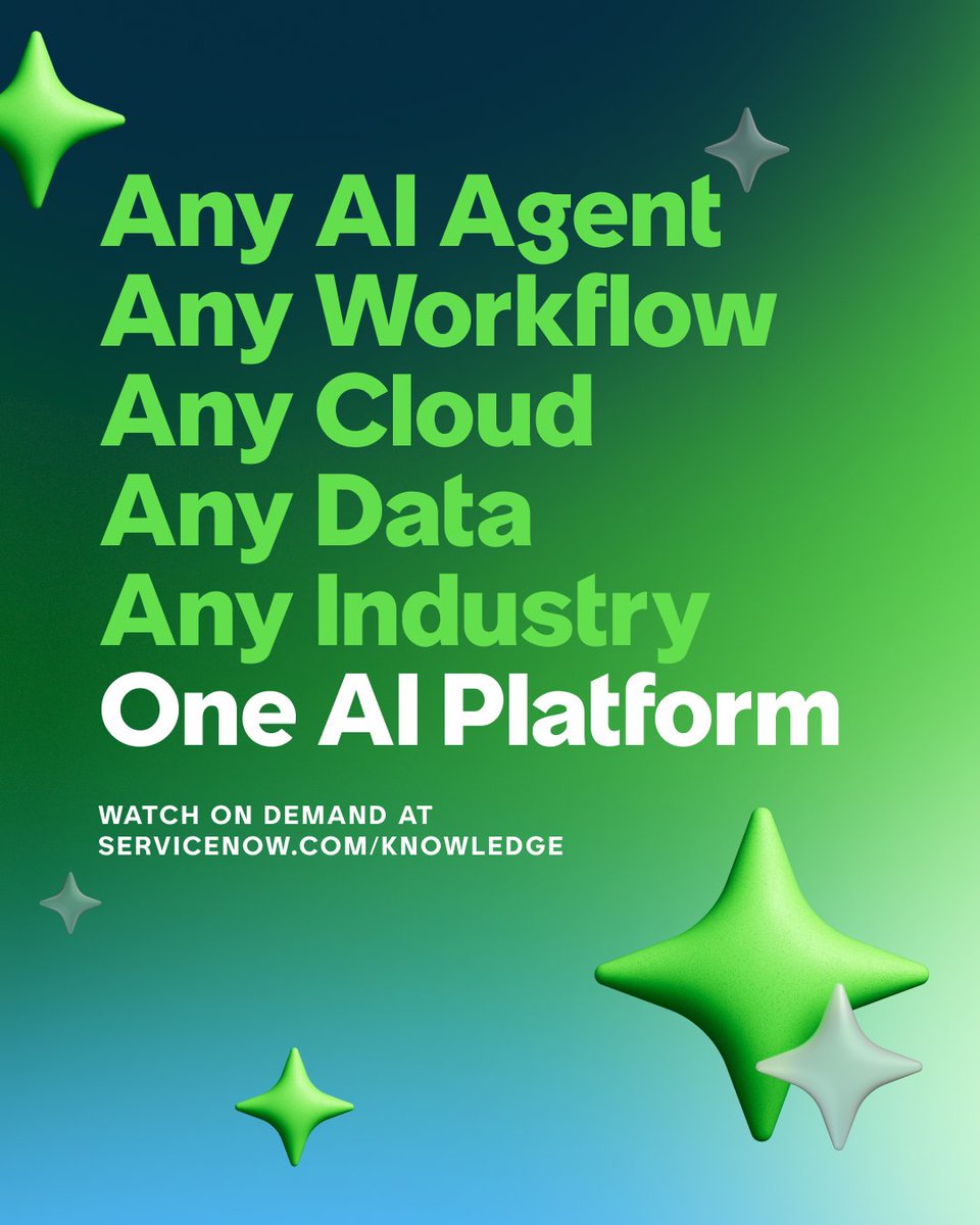 ServiceNowNews's tweet image. Mic drops, bold reveals, and future-shaping news—Knowledge 2025 delivered. Catch up on the biggest announcements right here: servicenow.com/company/media.…