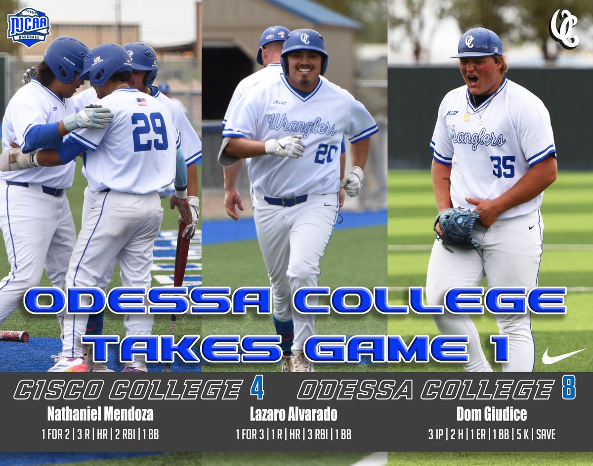 Odessa College Baseball (@odessacbaseball) on Twitter photo Odessa Wranglers take game 1 of the series! We’re Excited for another opportunity tomorrow. Tune in at 1pm to support Odessa College baseball! <a href="/TSBNSports/">TSBN Sports</a> #WranglerWay #OCBB #LSC #JoinOurBus Odessa Wranglers take game 1 of the series! We’re Excited for another opportunity tomorrow. Tune in at 1pm to support Odessa College baseball! <a href="/TSBNSports/">TSBN Sports</a> #WranglerWay #OCBB #LSC #JoinOurBus