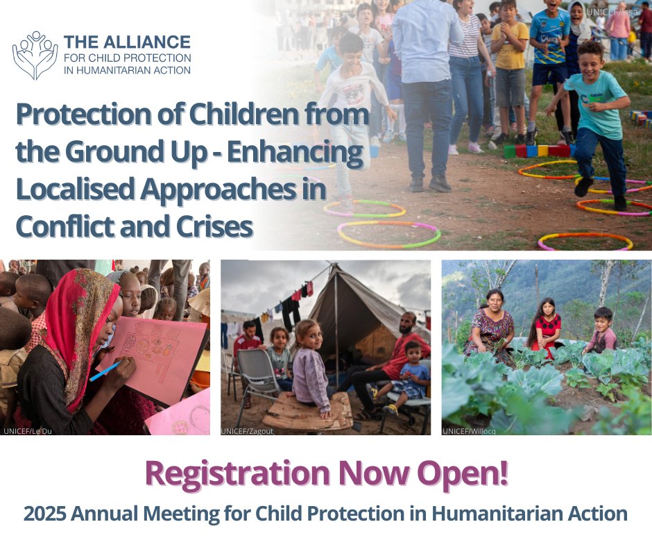 CPiE_Global's tweet photo. 📢Join the #AM2025 to explore shifting power to local actors &amp; enabling context-driven solutions.

We’ll discuss how local leadership enhances both effectiveness &amp; sustainability in #ChildProtection.

📅 3–5 June
💻 Zoom
🔗https://t.co/9EjjsQuOcc
#GroundUp #LocalisedApproaches https://t.co/LhOJJpFfam