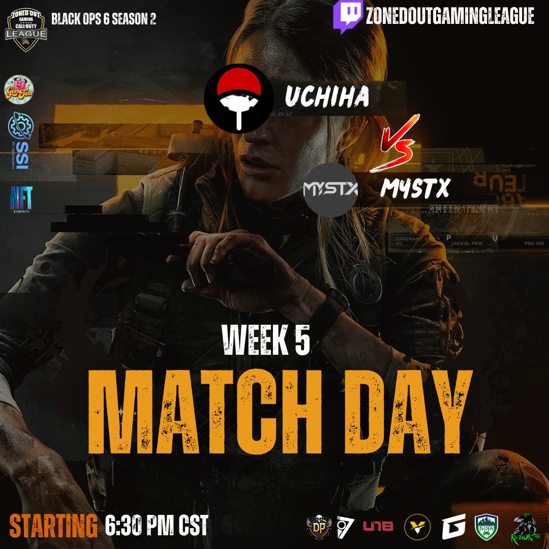 🔥 WEEK 5 MATCH DAY 🔥
<a href="/madarathegoat__/">Madara 🇵🇷</a> and the Uchiha Clan enter the arena to face Mystx in a must-watch #ZGL Open Division showdown!

⚔️ Uchiha vs @MystxOrg
🏆 Pride, power, and playoff positioning are on the line.

📍 Live Tonight
🕡 Starting at 6:30 PM CST
🎥