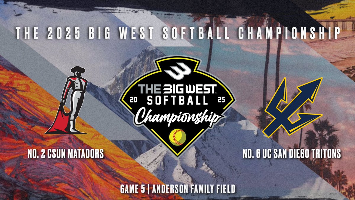 The Big West (@bigwestsports) on Twitter photo πππ πͺππ¦π§ π¦π’ππ§ππππ ππππ π£ππ’π‘π¦πππ£ π₯π
The championship action continues as <a href="/CSUNSoftball/">CSUN Softball</a> takes on <a href="/UCSDsoftball/">UC San Diego Softball</a> in Game 5 of the Big West Softball Championship!
β°: 4:35 PM PT First Pitch
πΊ: <a href="/ESPNPlus/">ESPN+</a>
#π’π»πΉππ§π΅π²ππΌπΉπ± x #NCAASoftball πππ πͺππ¦π§ π¦π’ππ§ππππ ππππ π£ππ’π‘π¦πππ£ π₯π
The championship action continues as <a href="/CSUNSoftball/">CSUN Softball</a> takes on <a href="/UCSDsoftball/">UC San Diego Softball</a> in Game 5 of the Big West Softball Championship!
β°: 4:35 PM PT First Pitch
πΊ: <a href="/ESPNPlus/">ESPN+</a>
#π’π»πΉππ§π΅π²ππΌπΉπ± x #NCAASoftball