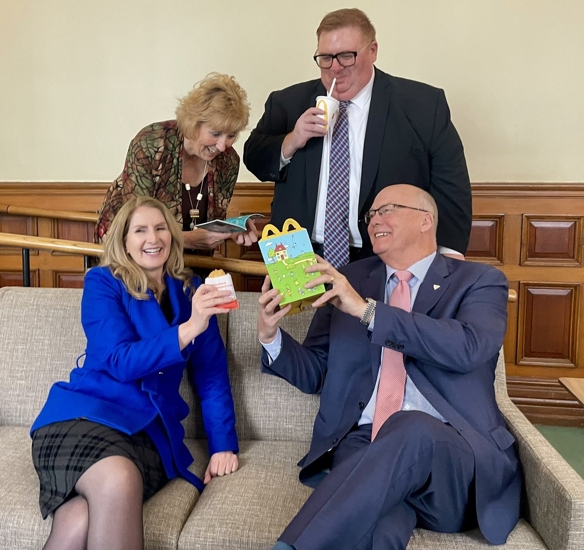 Graydon Smith (@graydonthempp) on Twitter photo Just four grownups and a Happy Meal! 🍔
Great fun for a great cause on #McHappyDay! Head to your local #MacDonalds and support <a href="/RMHCCanada/">RMHC Canada</a> continue helping children and families in need.
.
#parrysound #muskoka #parrysoundmuskoka #mchappyday Just four grownups and a Happy Meal! 🍔
Great fun for a great cause on #McHappyDay! Head to your local #MacDonalds and support <a href="/RMHCCanada/">RMHC Canada</a> continue helping children and families in need.
.
#parrysound #muskoka #parrysoundmuskoka #mchappyday