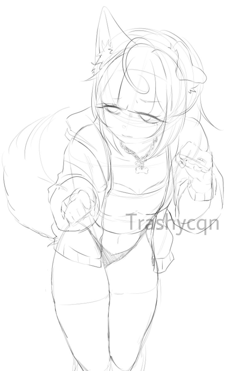 trashycqn's tweet photo. me: i won’t bark for anyone.
also me at my husband:

#vtuber #doggirl #animeart https://t.co/DDc6ObJ1Ke