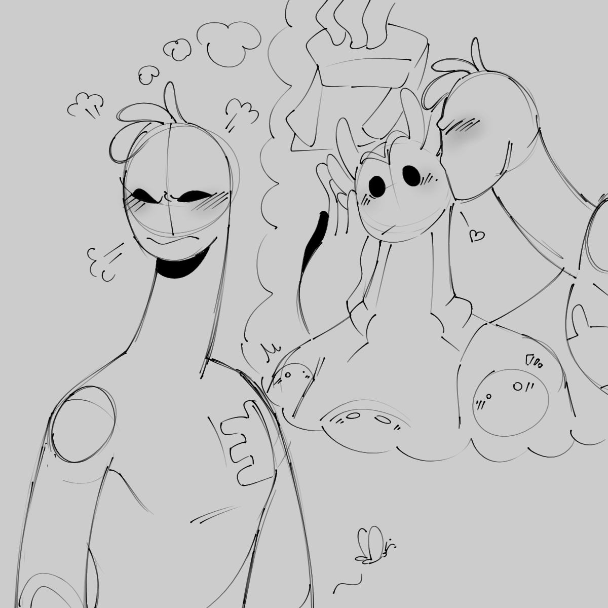 MJUI99096051's tweet photo. Parece que alguien tiene un amor platónico @Mythropigman #Dolu #Kingsley #digitalart #poppyplaytimereference https://t.co/Ulxjoylnvl