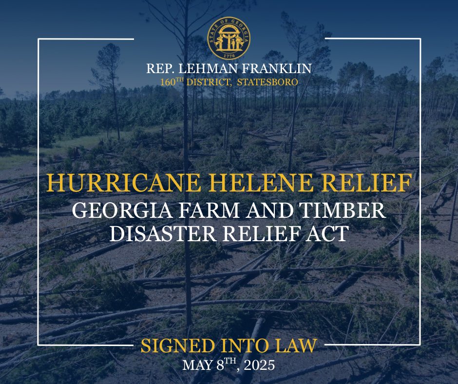 This bill includes nearly $300 million in tax relief for farmers and timberland owners, funding for rural hospitals, infrastructure repair, and disaster recovery grants. It is part of an $862 million statewide recovery effort.