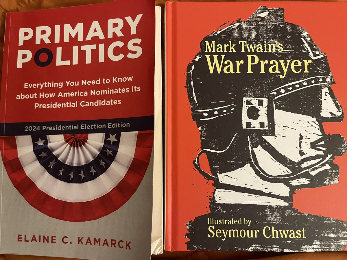 Hemos finalizado la lectura de “Primary Politics” sobre los procesos de primarias en EEUU. Fue una lectura ilustrativa y divertida. Comienzo de inmediato “War Prayer” la última obra del genio Mark Twain. Ya les cuento