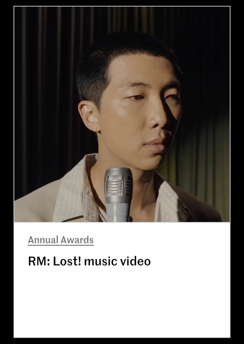 RM_supporters's tweet photo. 📢 축하합니다!  #RM 의 "LOST!"가  🇬🇧의  크리에이티브 리뷰 2025 어워드 뮤직비디오 부문에서 대상을 수상했습니다. 🎉대상은 단 10개만 수여되었다고💙

RM의  "Lost!"는 이제 총 11개의 국제 상을 수상했습니다🏆👍🏻

#RPWP_명반의_역사를_쓰다 
#LOST_상받았다! https://t.co/lml6g5lyE2