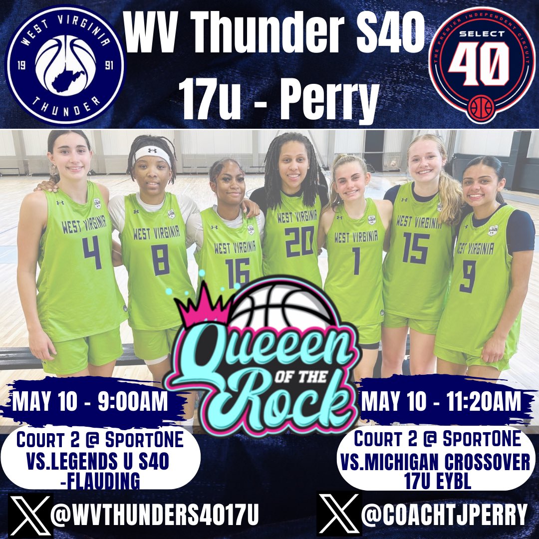 T.J. Perry (@coachtjperry) on Twitter photo Last tune up for <a href="/WVThunderS4017U/">West Virginia Thunder S40 17U (Perry)</a> with some bigtime teams and rosters attending this one in Ft. Wayne!! Queen of the Rock will NO DOUBT get you ready for “LIVE” period 💯 <a href="/LBInsider/">Jason Wilkins (Wilkins Report)</a> <a href="/WVaThunderRiego/">West Virginia Thunder Riego</a> <a href="/dannyriego/">Danny Riego</a> <a href="/LBIPremierBB/">LBI Premier Prospects</a> <a href="/SelectEventsBB/">Select Events Basketball</a>
#ComeToCompete Last tune up for <a href="/WVThunderS4017U/">West Virginia Thunder S40 17U (Perry)</a> with some bigtime teams and rosters attending this one in Ft. Wayne!! Queen of the Rock will NO DOUBT get you ready for “LIVE” period 💯 <a href="/LBInsider/">Jason Wilkins (Wilkins Report)</a> <a href="/WVaThunderRiego/">West Virginia Thunder Riego</a> <a href="/dannyriego/">Danny Riego</a> <a href="/LBIPremierBB/">LBI Premier Prospects</a> <a href="/SelectEventsBB/">Select Events Basketball</a>
#ComeToCompete