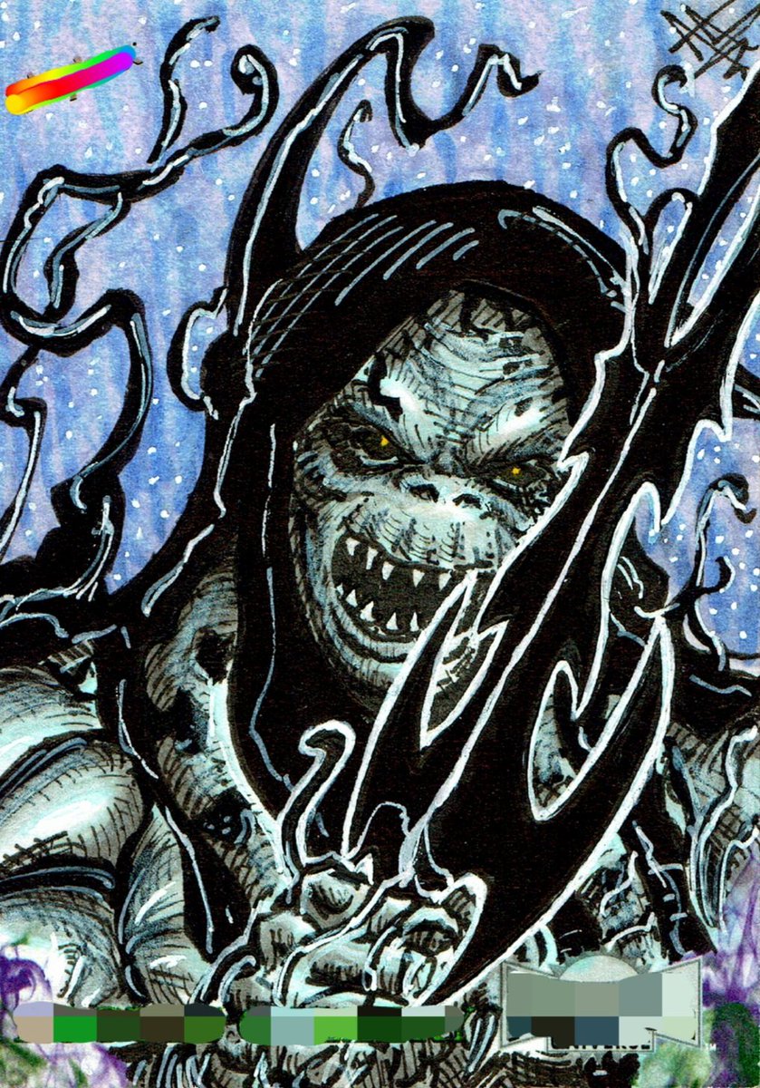 ariel_aguire's tweet photo. 2024 - GORR THE GOD BUTCHER sketch card process! 😊
#arielsartwork #gorr #GorrTheGodButcher #KillerOfGods #necrosword #thor #villain #Marvel #sketchcard #marvelcards #process #art #drawing #traditionalart #sketch #pencil #ink #pen #color #copic #marker #copicmarker #colorpencil https://t.co/56jv9YlQih