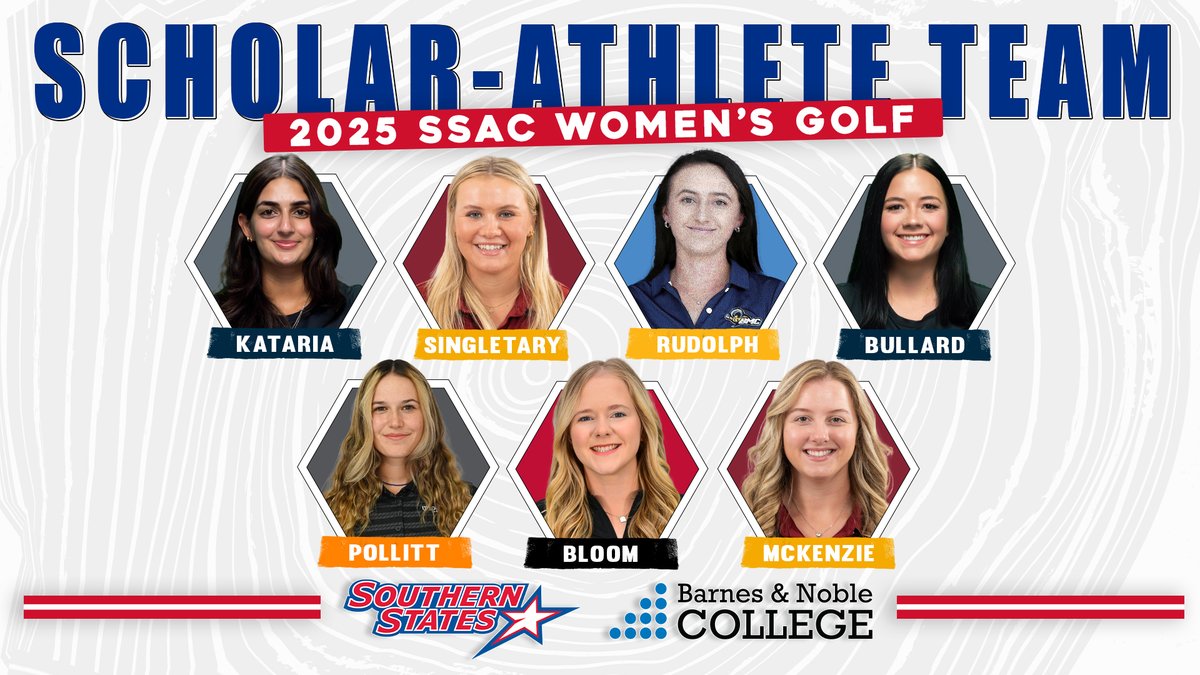 The SSAC announced the 2025 Barnes &amp; Noble College Women's Golf Scholar-Athlete Team. Details | tinyurl.com/2y7887kc