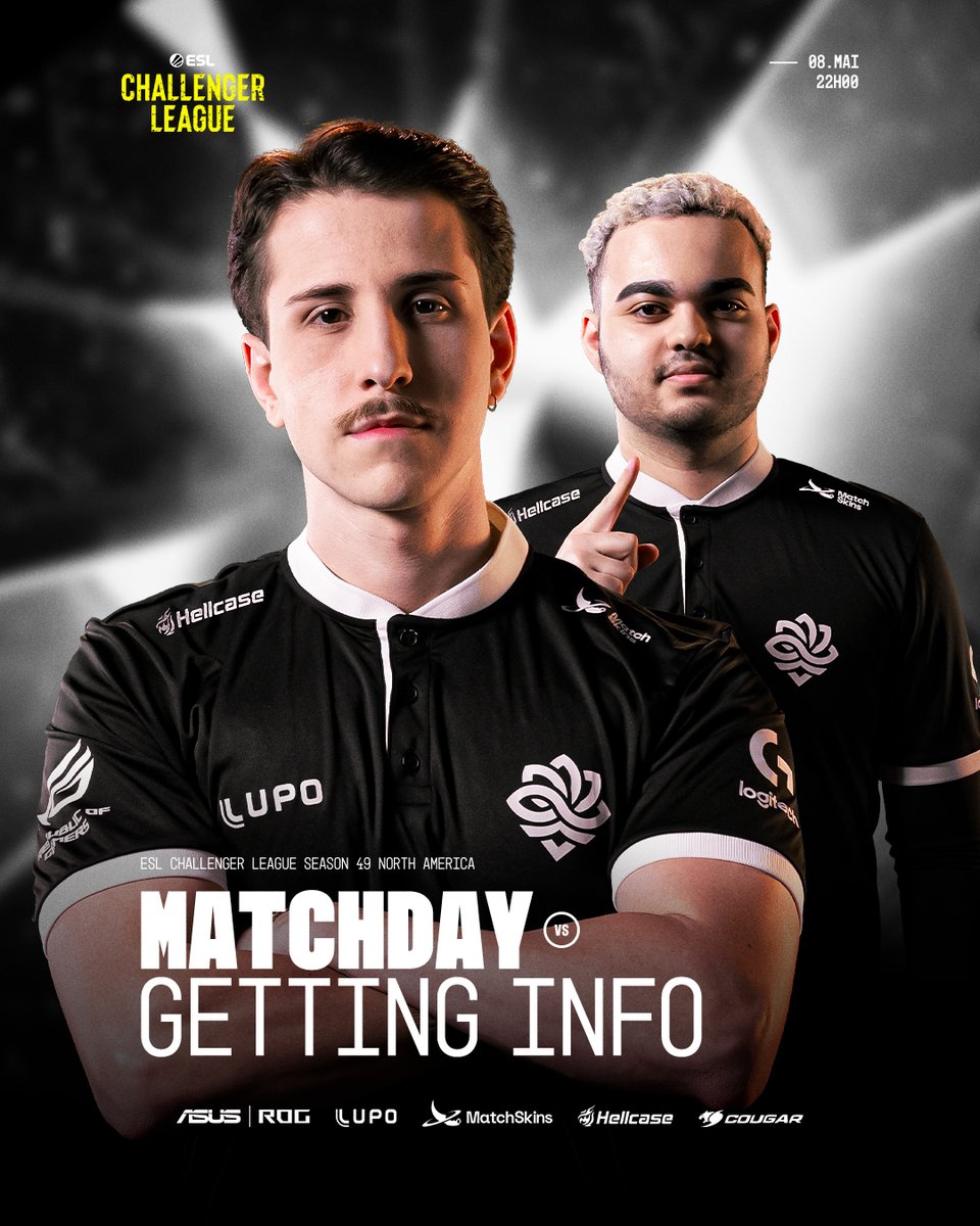 Hoje tem mais Legacy!
Dessa vez vamos jogar pela ESL Challenger League NA!

🆚 Getting Info
⏰ 22:00
🖥️ twitch.tv/legacytvbrasil

#OurLegacy #LegacyCS