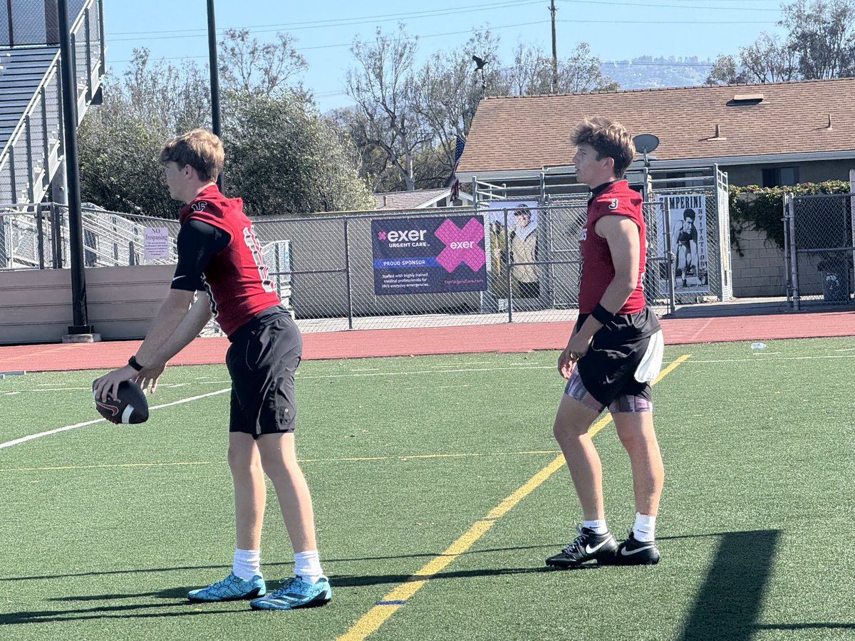 Palos Verdes QBs Kiffin and Rakowski.