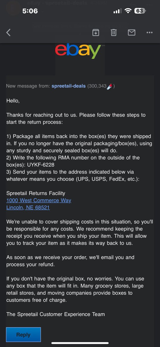 KD4ZNE's tweet photo. @spreetail @eBay I am having a nightmare dealing with your customer service and EBay. I purchased an Intex Hot Tub that arrived damaged and destroyed and I am being told to go buy a box and ship it back for a refund. https://t.co/6TrR9bwECm