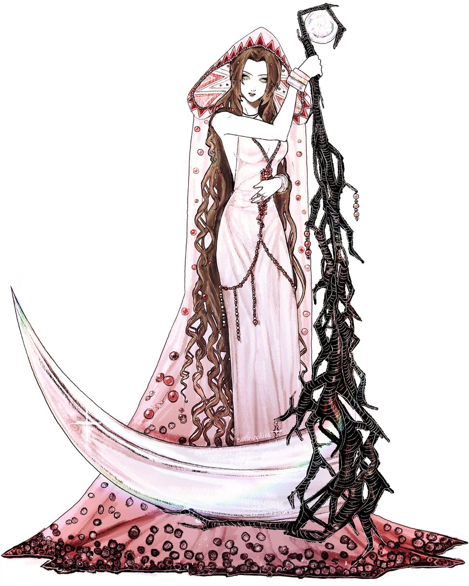 Reaper Aerith Gainborough again 
#FF7R #FF7 #art #エアリス