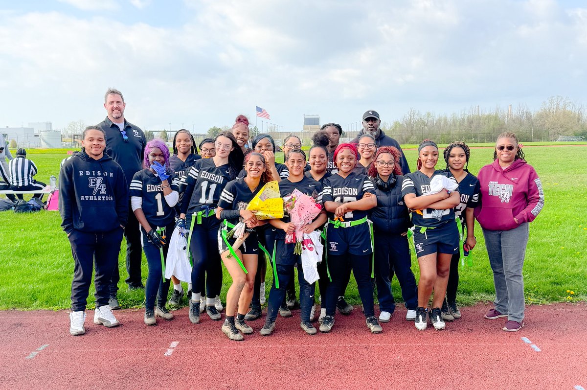 jacobscott101's tweet image. Huge congratulations to the Edison Tech Girls Flag Football team on their big win yesterday! They left it all on the field with passion, grit, and unity—truly inspiring to watch. They’re representing Edison with pride and proving that hard work pays off. This team is making…