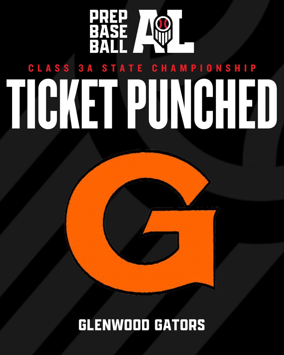 Prep Baseball Alabama (@prepbaseballal) on Twitter photo ๐๐ข๐๐ค๐๐ญ ๐๐ฎ๐ง๐๐ก๐๐: ๐๐ฅ๐๐ง๐ฐ๐จ๐จ๐ ๐๐๐ญ๐จ๐ซ๐ฌ ๐๐๏ธ
No. 2 <a href="/GatorGlenwood/">Glenwood Gator Baseball</a> defeats No. 1 Prattville Christian in their Final 4 series & are locked in for next week's Class 3A Championship series. โคต๏ธ
Game 1: Tuesday, May 13, 2:00 PM (Choccolocco Park)
Game 2/3: ๐๐ข๐๐ค๐๐ญ ๐๐ฎ๐ง๐๐ก๐๐: ๐๐ฅ๐๐ง๐ฐ๐จ๐จ๐ ๐๐๐ญ๐จ๐ซ๐ฌ ๐๐๏ธ
No. 2 <a href="/GatorGlenwood/">Glenwood Gator Baseball</a> defeats No. 1 Prattville Christian in their Final 4 series & are locked in for next week's Class 3A Championship series. โคต๏ธ
Game 1: Tuesday, May 13, 2:00 PM (Choccolocco Park)
Game 2/3: