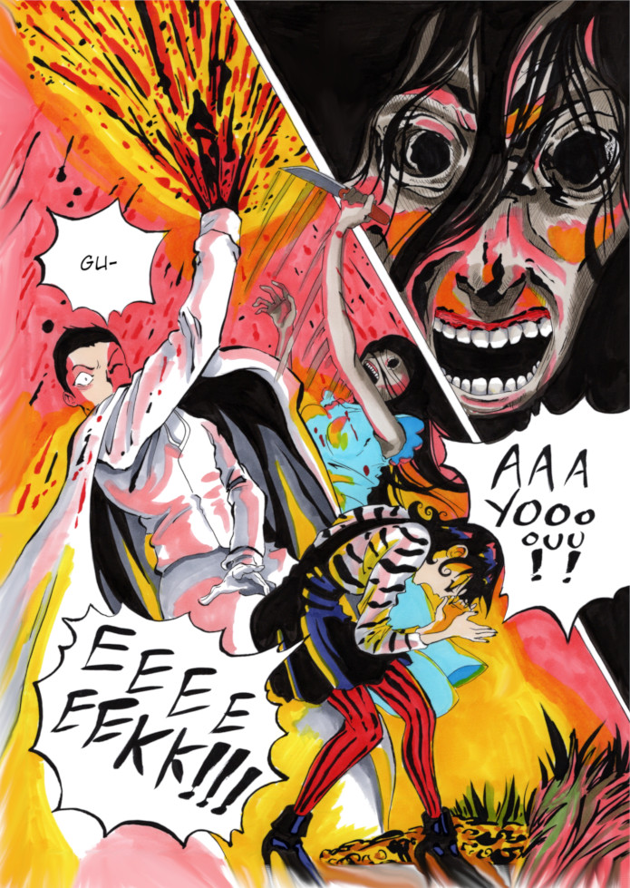 DisintegrationStreet, written and drawn by Brenden Swan, is gonna launch on my IGG as a Narwhal Presents campaign NEXT TUESDAY! 

While you were studying the blade, Brenden was finishing this comic/manga series.  Now who has the last laugh?

Indie Golden Age anybody?