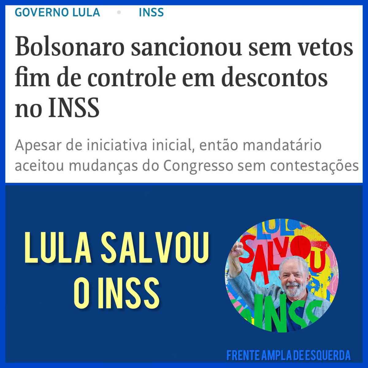 sandraselmasr's tweet photo. Bolsonaro sabia e acobertou a corrupção. Lula agiu e acabou com o esquema em menos de 24 horas. Essa é a diferença entre quem lacra e quem faz.
LULA SALVOU O INSS https://t.co/VrgFiW2gRG