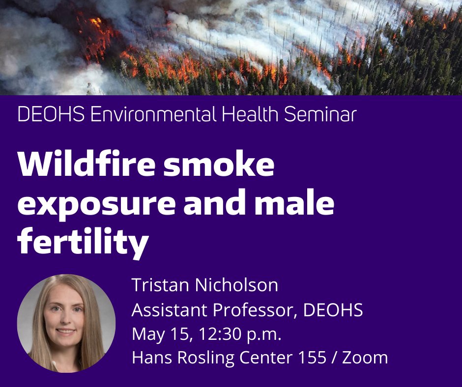 UW Environmental & Occupational Health Sciences (@uwdeohs) on Twitter photo How do environmental toxins impact human fertility and testicular function? Find out at our next #EnvironmentalHealth seminar, co-sponsored with <a href="/ecogenetix/">UW EDGE Center</a> and featuring Asst Prof Tristan Nicholson of <a href="/uwurology/">UW Urology</a>. How do environmental toxins impact human fertility and testicular function? Find out at our next #EnvironmentalHealth seminar, co-sponsored with <a href="/ecogenetix/">UW EDGE Center</a> and featuring Asst Prof Tristan Nicholson of <a href="/uwurology/">UW Urology</a>.