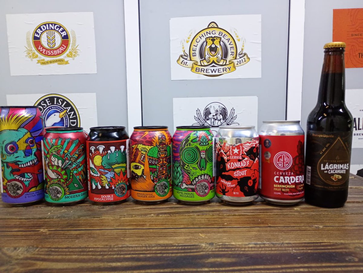 Beer_Bazar's tweet photo. Amundsen Smash Mouth Smash IPA 6.5%
Amundsen Ink &amp; Dagger IPA 6.5%
Amundsen Double Apocalypse  Doble IPA 8.5%
Amundsen Apocalyptic Thunder Juice NEIPA 6.5% 
Amundsen Hopbliminal NEIPA 5.3%
Lerving Konrads Stout 10.4% 
Cardera Berrinchuda Frambuesa Fruit Beer https://t.co/K55wSeQ6Bv