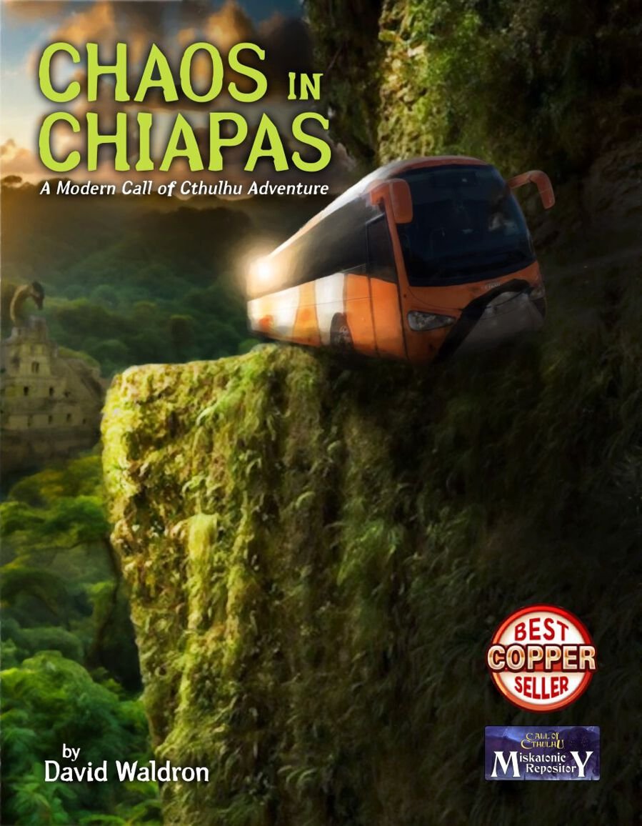 My modern call of Cthulhu pulp adventure, written on a bus delayed for 9 hours by a blockade in Mexico, and played that night in San Cristobal de la Casa is 1 sale off SIlver. 
So I am offering a discount for only $2 see if I can get over the line 🙂
drivethrurpg.com/browse.php?dis…