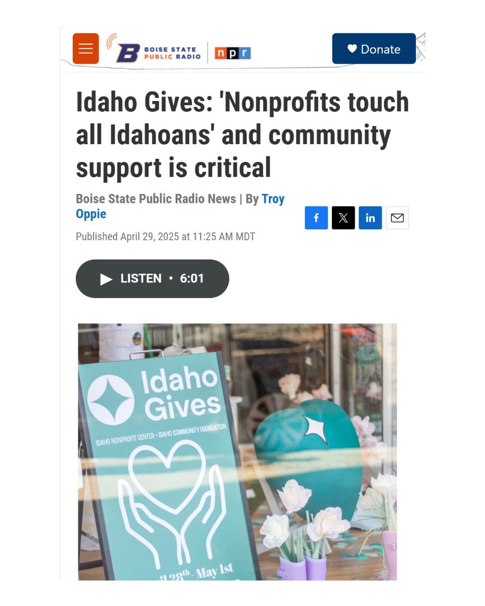 "We did add more prize pool money to our budget this year… That's an awesome result of our merger between the Idaho Nonprofit Center and the Idaho Community Foundation."

boisestatepublicradio.org/news/2025-04-2…