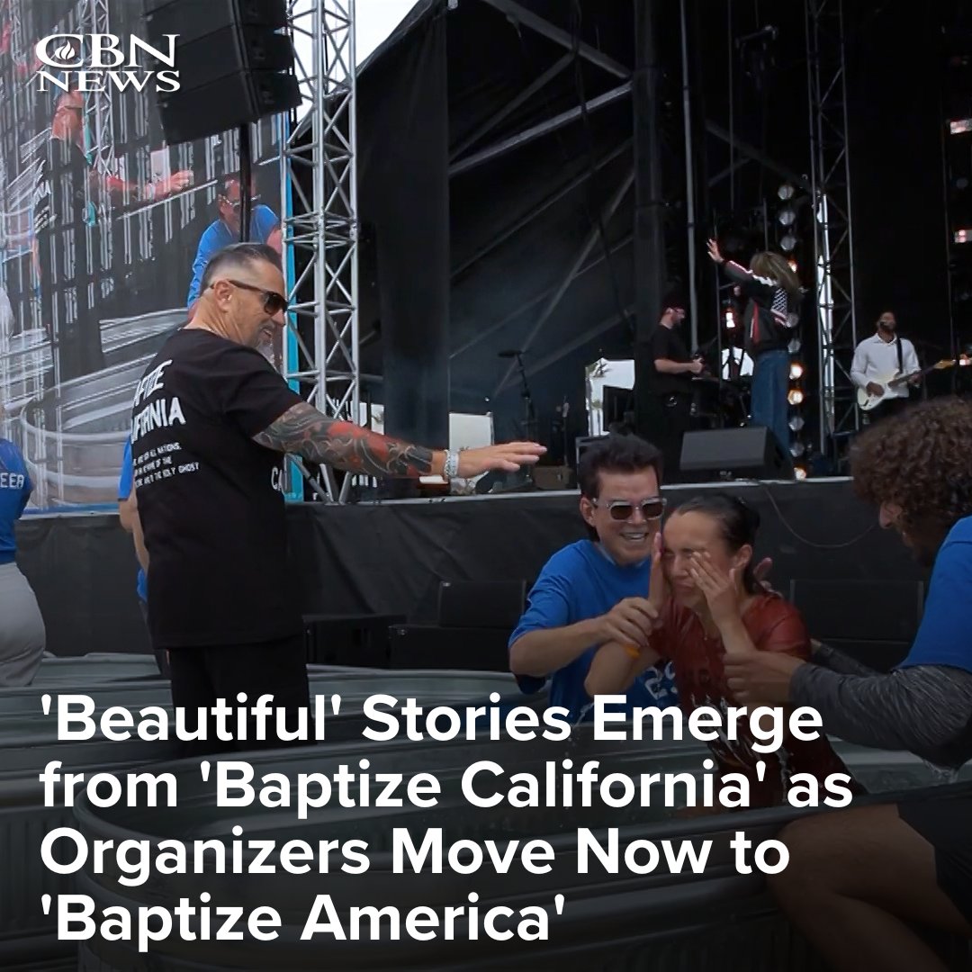 At Huntington Beach, a modern-day revival moment was on display in a huge water baptism. More than 7,700 people took the plunge here, publicly declaring their faith in Jesus.  
 
Now, Baptize California is becoming Baptize America on June 8th: cbn.com/news/us/beauti…