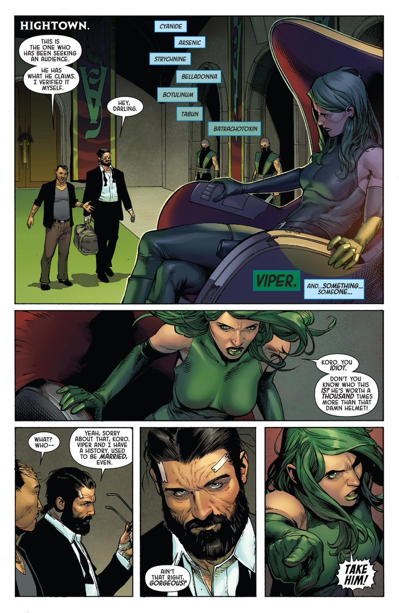 ComicReload's tweet image. When your ex brings up the “good old days” after you just put a hit out on him. 😂💀 #Viper #MarvelComics #ExProblems