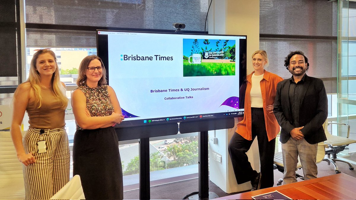 Ludges's tweet image. Thank you Brisbane Times for the opportunity to begin exploring ways to collaborate with UQ Journalism @UQCom_Arts