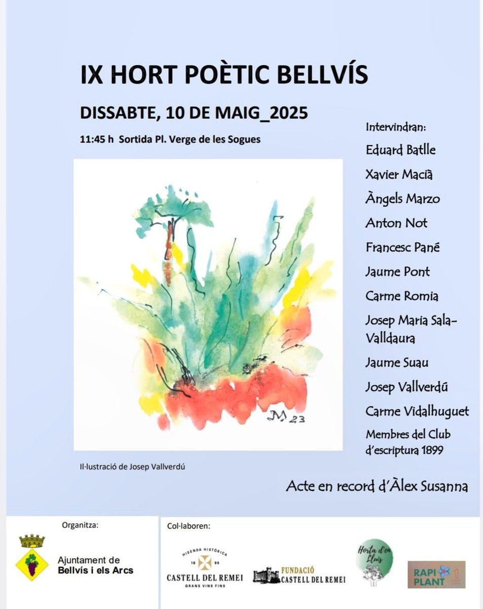 Demà, un dels dies més delicats!
I, en una edició, aquesta, en record d'Àlex Susanna. Tan enyorat!