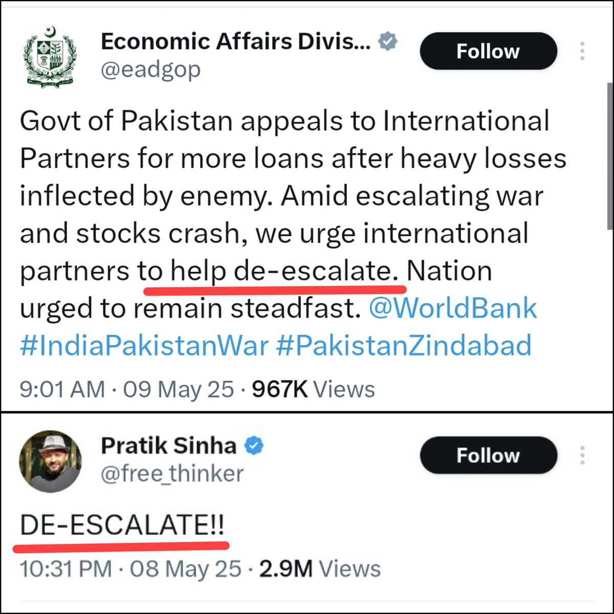 Confirmed

The 'De-Escalate' toolkit came from Pakistan 

All indian left influencers run De-Escalate narrative on instructions of Pakistan only

It's time to arrest these traitors