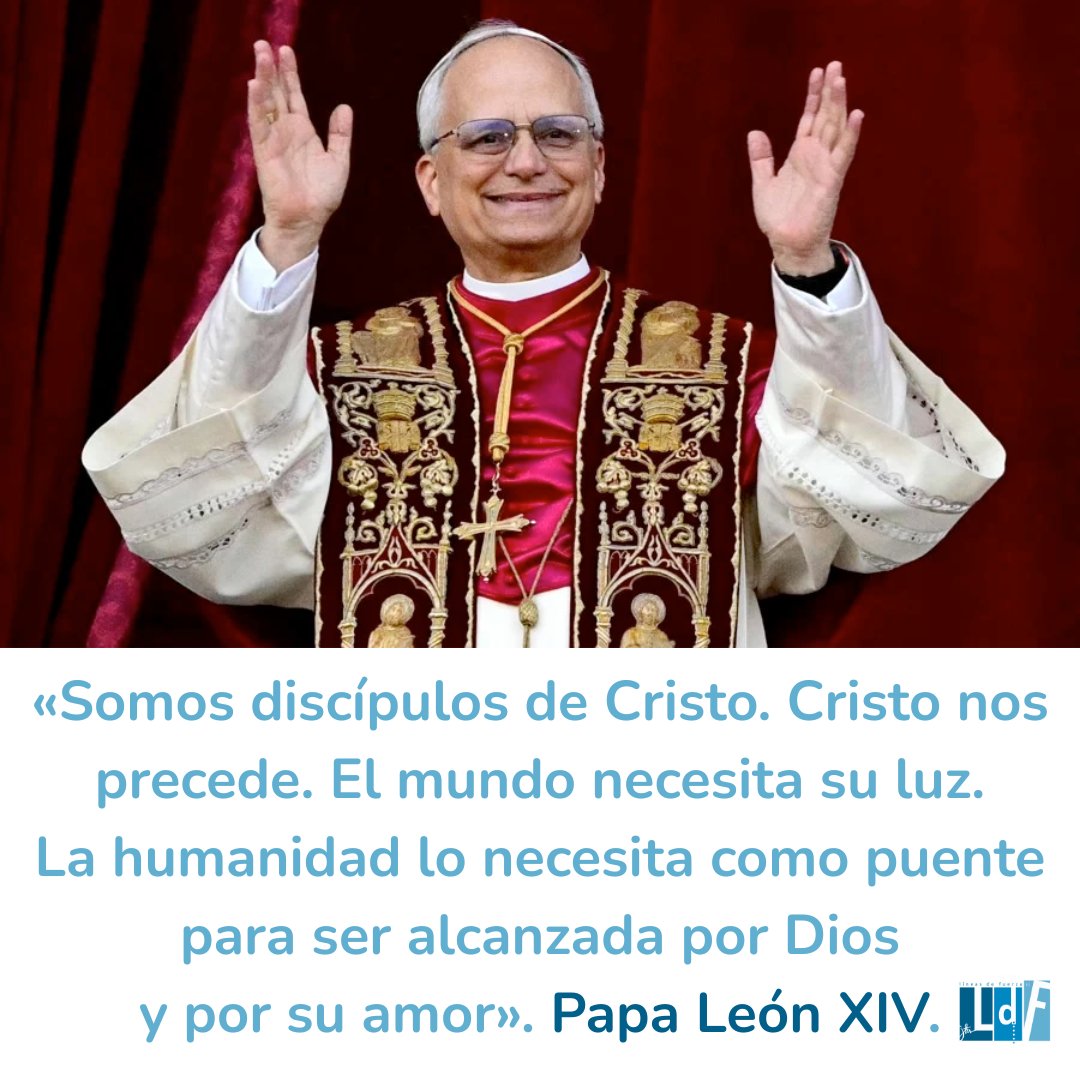 El nuevo papa León XIV nos invita a seguir a Dios de la mano de Cristo, tendiendo puentes y llevando la paz a todos los rincones de la tierra. En nuestra web, pastoral.educacionjesuitas.org, hemos subido unas oraciones para rezar por él y por su nuevo pontificado.