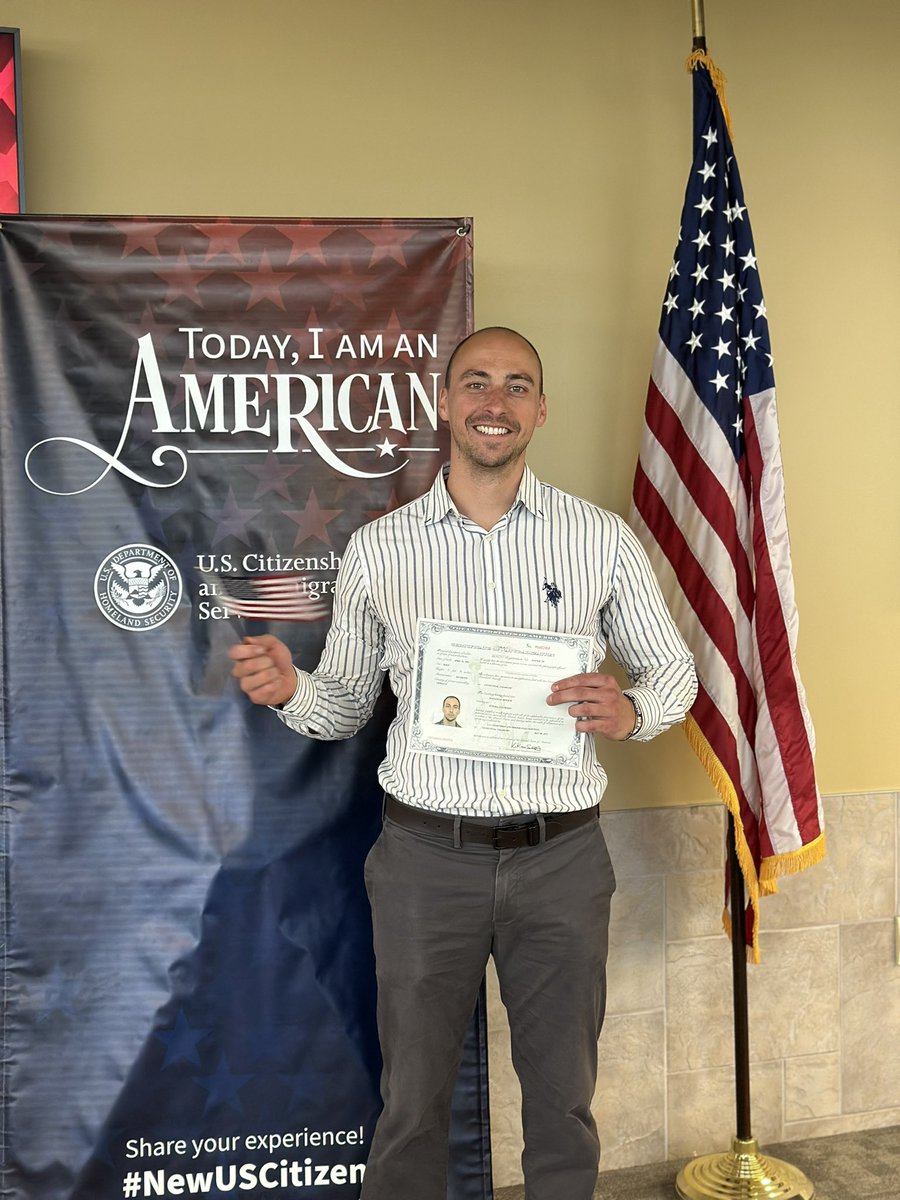 As of today, my favorite boy is officially a US citizen! 

The ceremony was surprisingly emotional - the officiant clearly stated that those taking the oath represented the diversity that ACTUALLY makes America great. So different from the hate that has become commonplace.