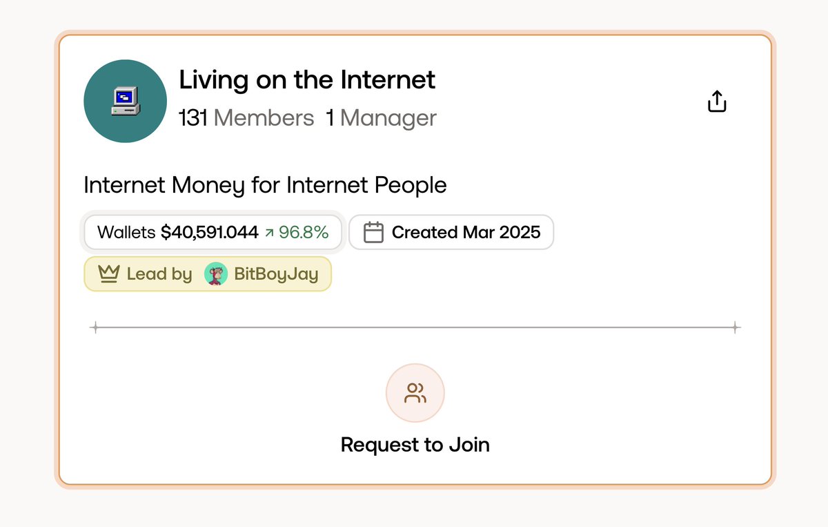 this is why you need a fund manager.  

131 internet friends backed <a href="/BitBoyJay/">Jay🍌</a>'s fund on lore right after the libra rug.

dude has been nonstop loading up on on gems at 80%+ discounts since.

132 people up 96% in 24 hours.