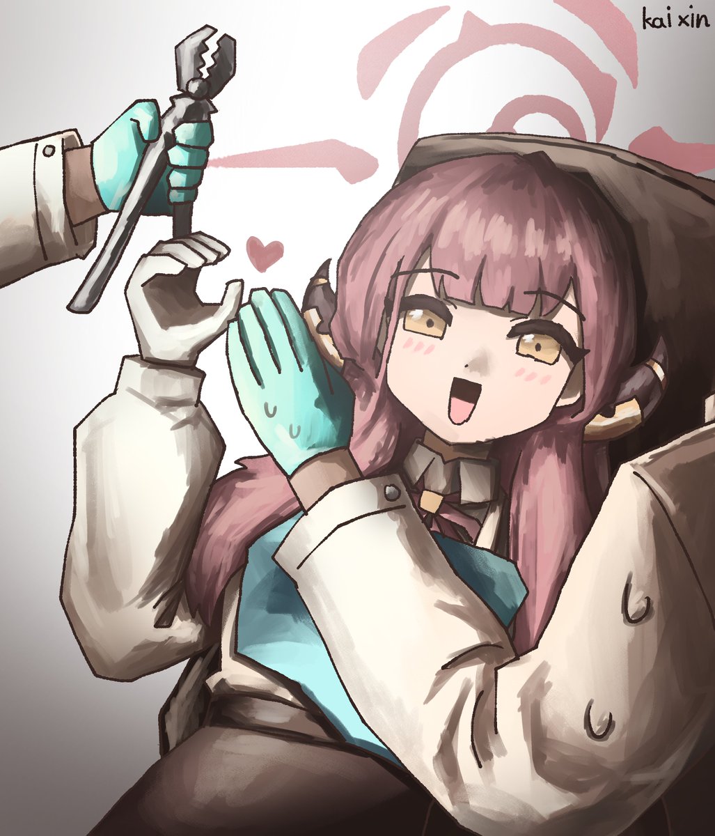 Aru : ❤️😊
#ブルアカ #bluearchive