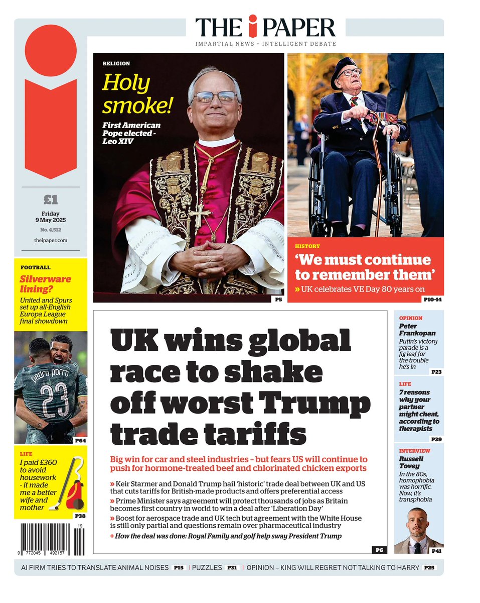 ukpapers's tweet photo. ๐ฌ๐ง UK Wins Global Race To Shake Off Worst Trump Trade Tariff
โซDonald Trump and Keir Starmer hailed the 'historic' deal during a live press conference
โซ@janemerrick23 @kitty_donaldson @HugoGye @singharj @RichardVaughan1
โซhttps://t.co/63ploQ2DHV
#frontpagestoday #UK @theipaper