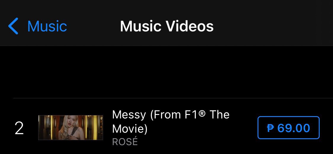 FILOSÉ (@filosey021197) on Twitter photo 📣 BUY on iTunes PH NOW ‼️
ROSÉ - Messy (From F1® The Movie) is now at #1 on the iTunes PH Songs Chart and #2 on the Music Videos!
Great job Filo-numberones! ❤️🔥
If you are able, please buy both!
#MessybyROSÉ #ROSÉ <a href="/numberoneHQ/">numberoneHQ</a> 📣 BUY on iTunes PH NOW ‼️
ROSÉ - Messy (From F1® The Movie) is now at #1 on the iTunes PH Songs Chart and #2 on the Music Videos!
Great job Filo-numberones! ❤️🔥
If you are able, please buy both!
#MessybyROSÉ #ROSÉ <a href="/numberoneHQ/">numberoneHQ</a>