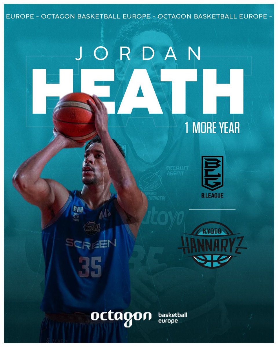 ChidiacOCT's tweet image. 7th season loading for @JoHeath35 in the @B_LEAGUE as he will continue with @kyotohannaryz for the 25/26 season. @OctagonBballEU
#京都ハンナリーズ #ジーサイエンス
#共に登る #octagonfamily #bravethunder
#Bリーグ
#川崎ブレイブサンダース #jordanheath