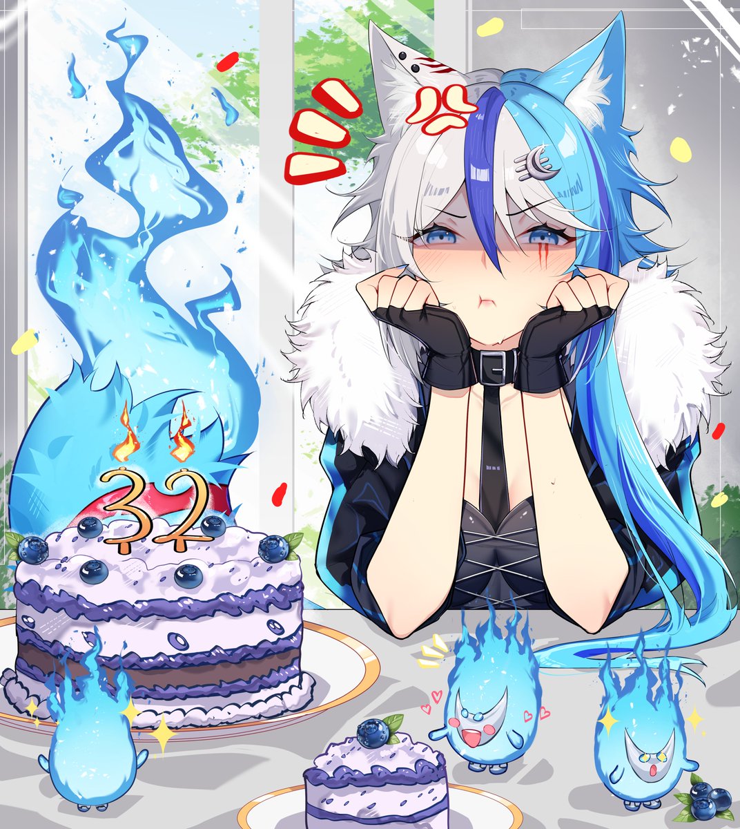 Autosann's tweet image. Happy birthday Bossy!
お誕生日おめでとう!

Enjoy the cake and apologies for the candles。。。
(ﾉ≧ڡ≦)

Art drawn by: @Ananda_And01 

 #artymoon