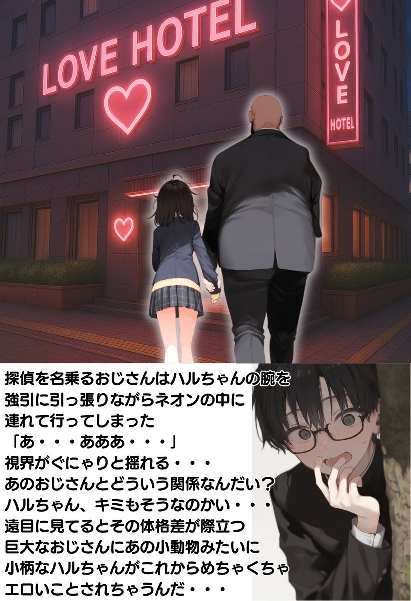 僕が先に好きだったのに・・・
なんでそんなおじさんと・・・ 