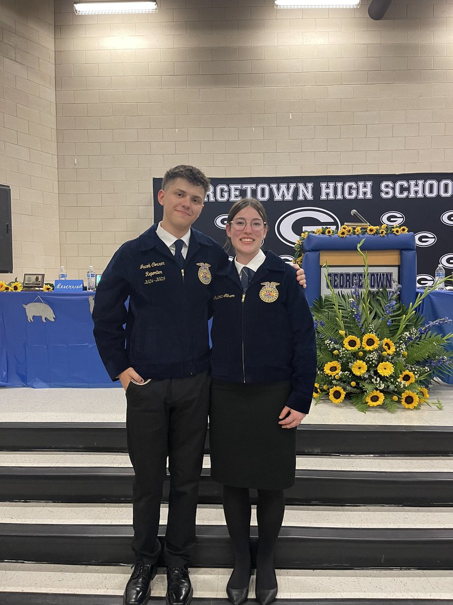 Tonight we close an amazing chapter Georgetown FFA banquet 2024-2025! Emmy you are headed for bigger things and the world isn’t ready for all you’ll accomplish way to go young lady!!!